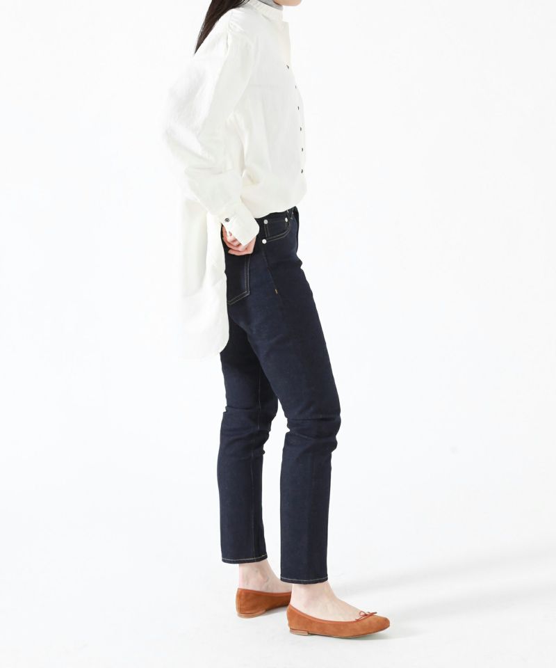 UP121105OW tight straight Sono / 12OZ Cote d'Ivoire cotton stretch