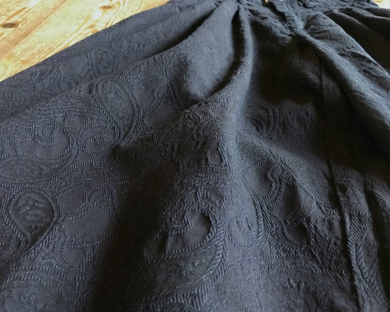 La-GPA-0504 Indigo Gaucho Pants Paisley (Longer version)