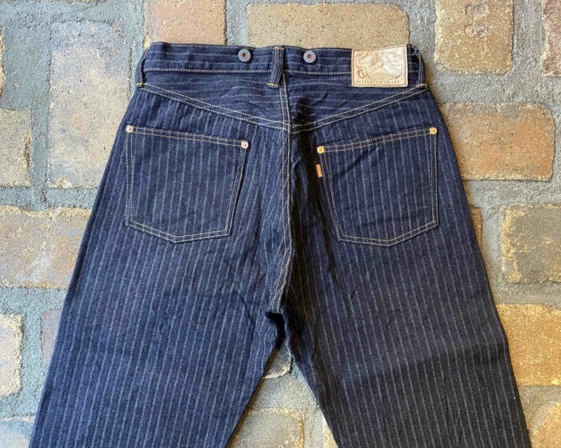 GZ-16LST-03 16oz Drop Needle Herringbone Loose Straight Jeans