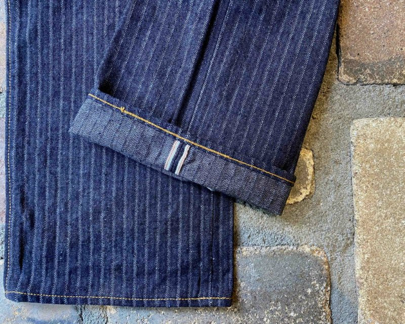 GZ-16LST-03 16oz Drop Needle Herringbone Loose Straight Jeans