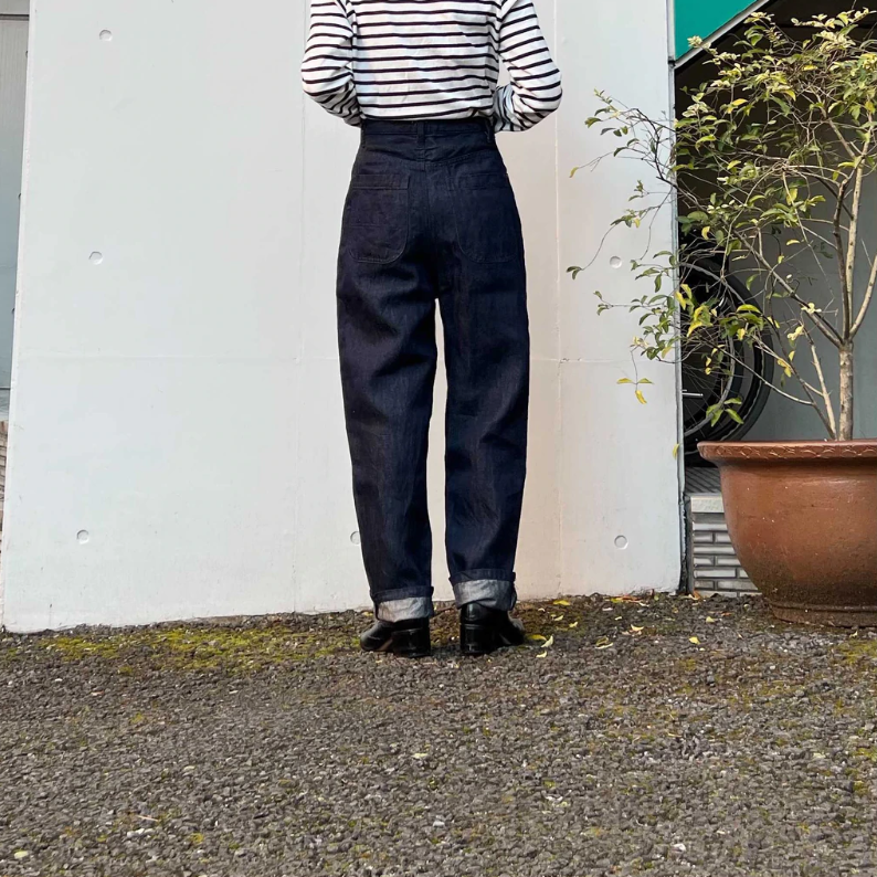 72929 Cotton linen denim pants　