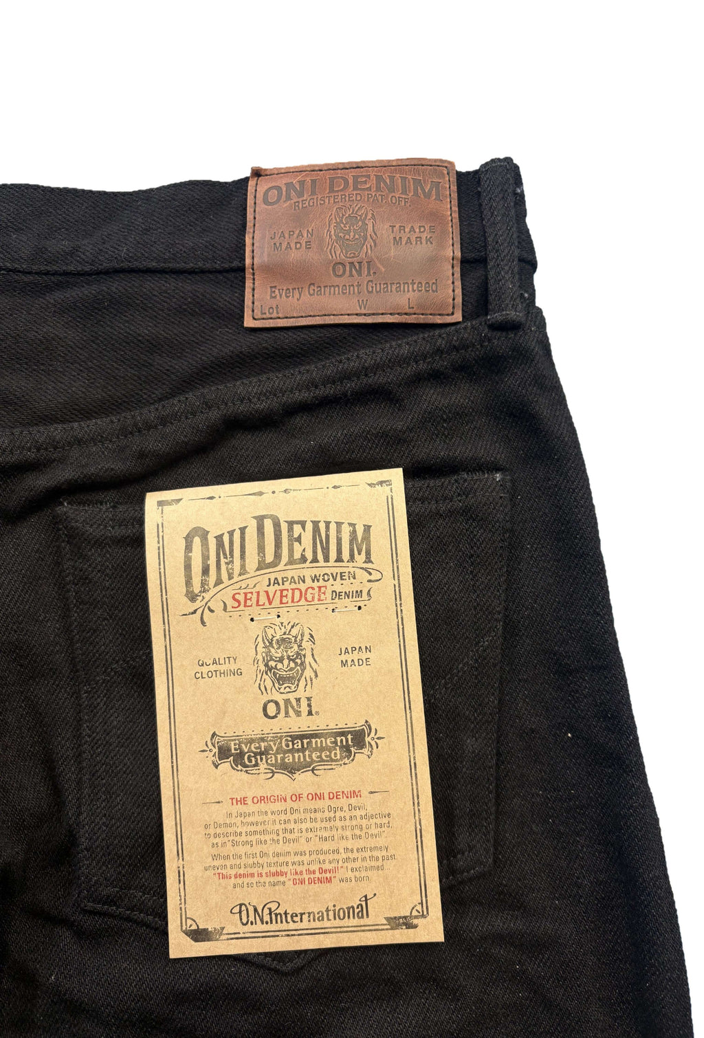 ONI-288ZRBKBK 20oz Secret Black Denim Regular Straight