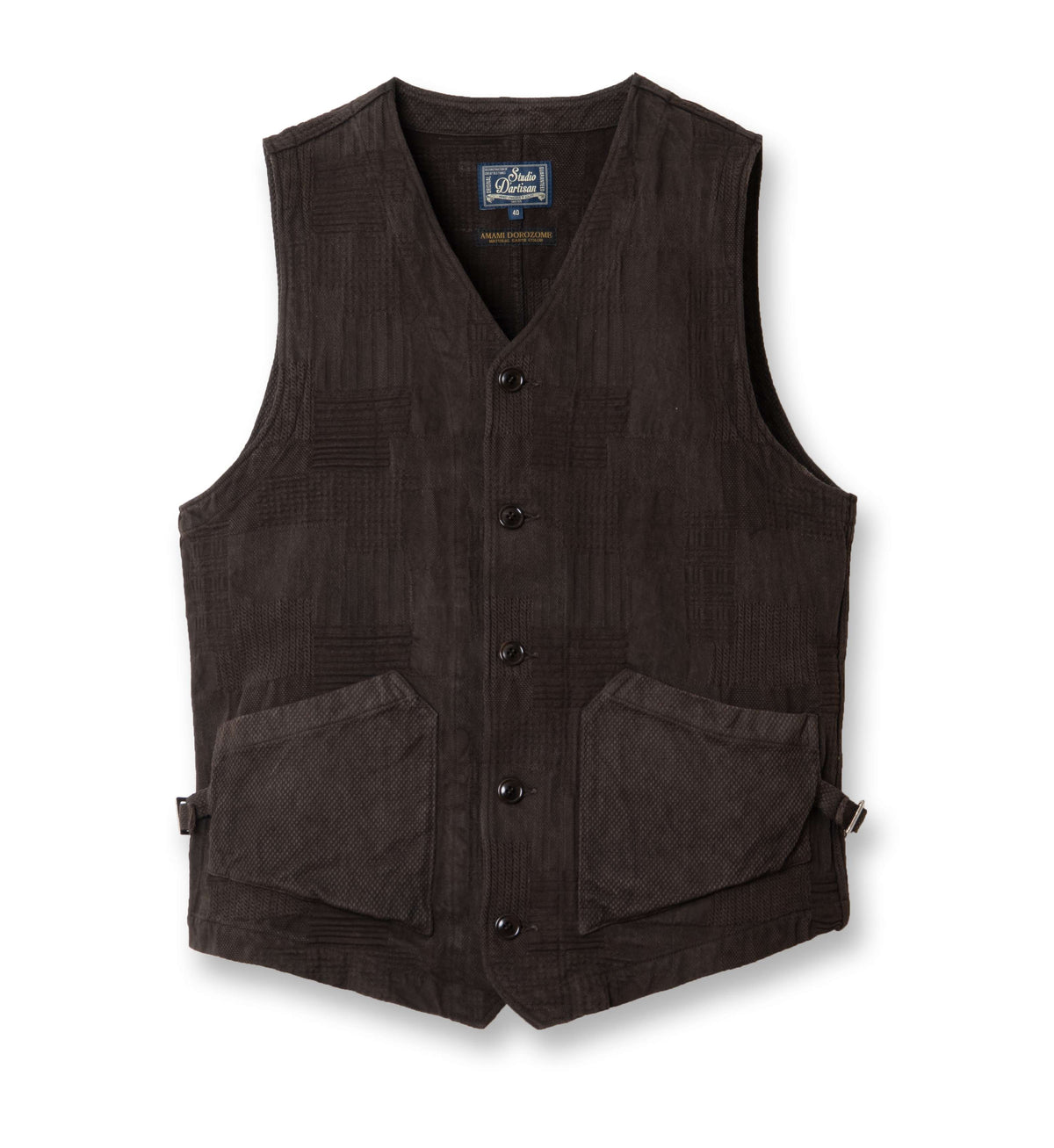 4605 Amami Mud Dyed Jacquard Vest