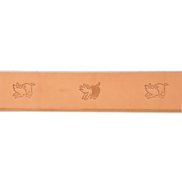 B-82 BENDS LEATHER engraved belt (black)