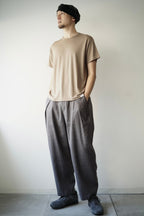 241PT05 Silk/Linen Gaba / W-Tuck Pants