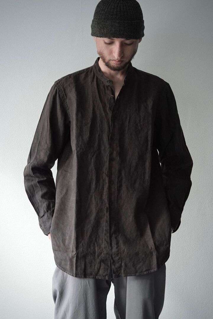 241SH08 Natural Dyed Linen / Granpa Shirts