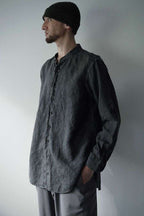 241SH08 Natural Dyed Linen / Granpa Shirts