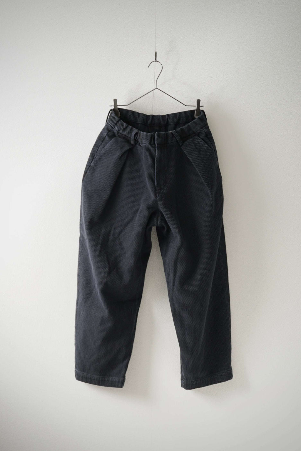 245PT08 Sashiko / W-Tuck Pants (SUMI+INDIGO)