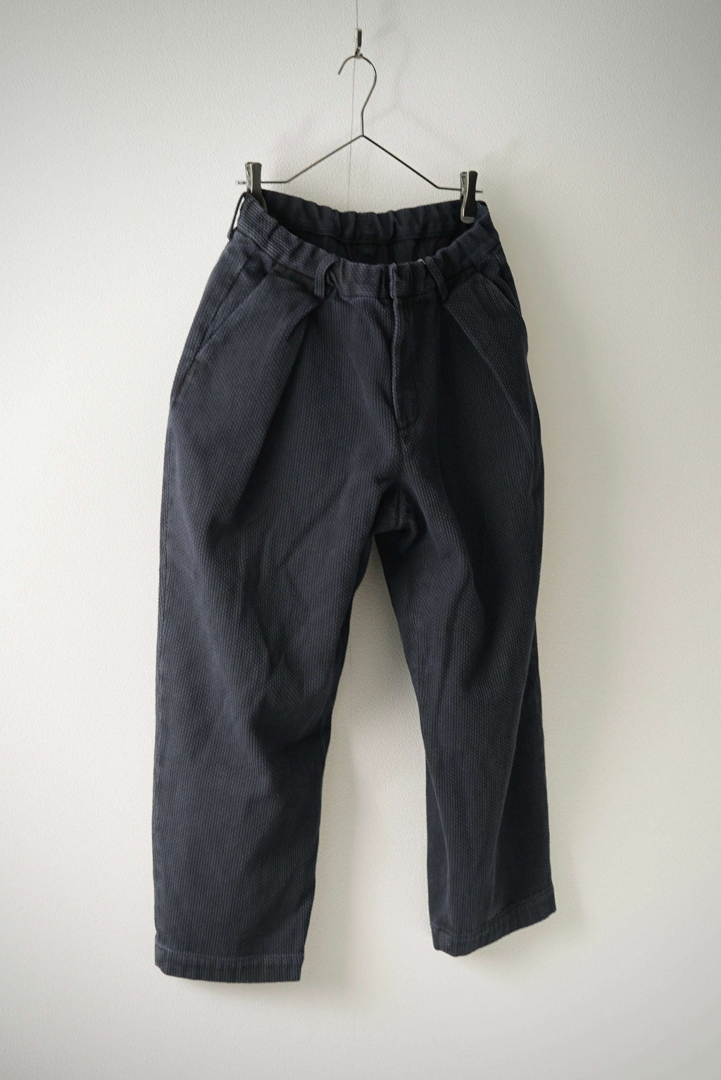 245PT08 Sashiko / W-Tuck Pants (SUMI+INDIGO)