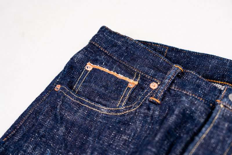 GZ-15SLSTSK-0611 15oz Kase (Skein) Dyed Slim Straight Jeans GRN