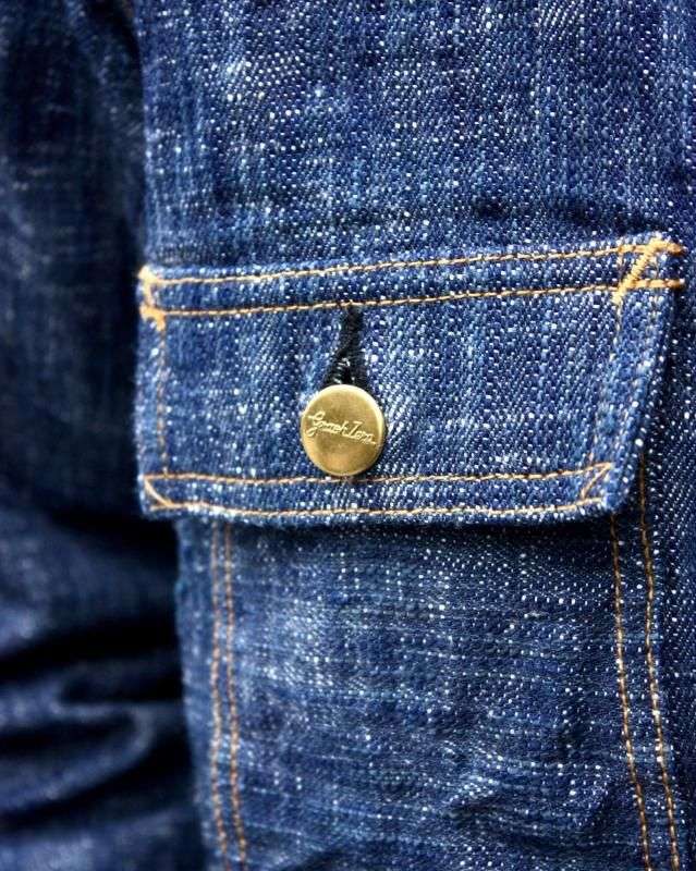 GZ-KSCA-G.ID 15oz Skein (Kase) Dyed Coverall (GREEN INDIGO)