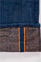 GZ-NPST-AIKA 13oz Natural Dyed Nep Straight Jeans Indigo x Kakishibu