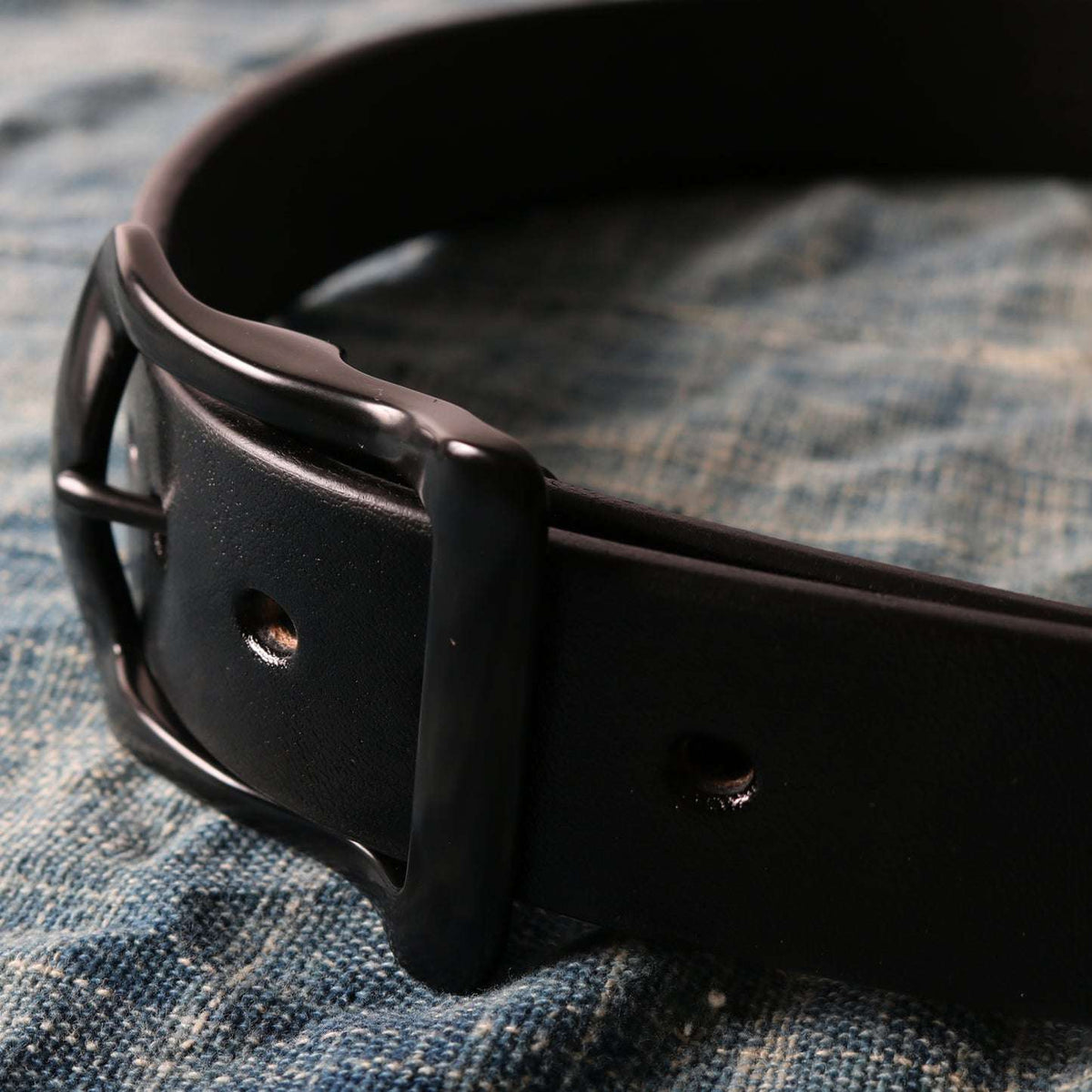 LE-4168BK "STANDARD" Big Buckle 40mm Leather Belt 【Black Color Buckle】