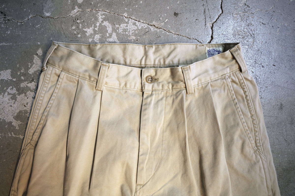03-5021 TUCK WIDE TOROUSERS (40 KHAKI)