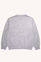 01-0043 LIGHT WEIGHT FRENCH TERRY SWEAT SHIRT CARDIGAN (64  HEATHER GRAY)