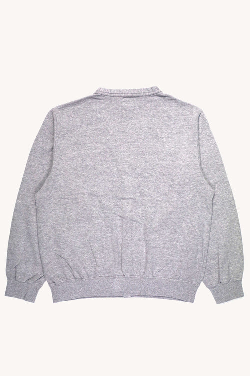 01-0043 LIGHT WEIGHT FRENCH TERRY SWEAT SHIRT CARDIGAN (64  HEATHER GRAY)