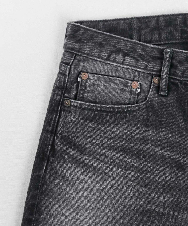 J514 14oz USED BLACK LOOSE STRAIGHT