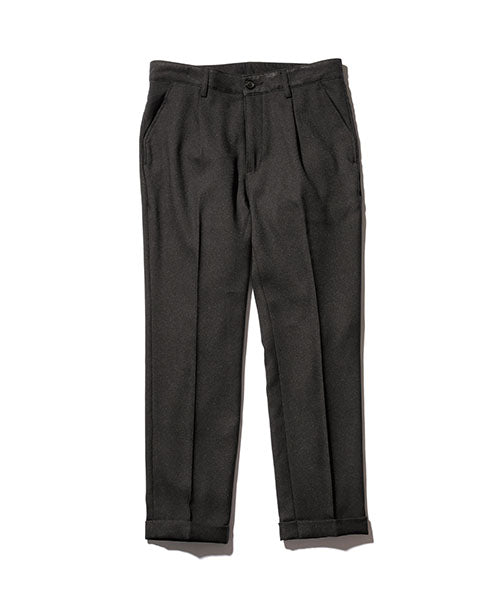 M-18102  / RETORO POLYESTER TWILL / ONE PLEATS STA-PREST TAPERED PANTS