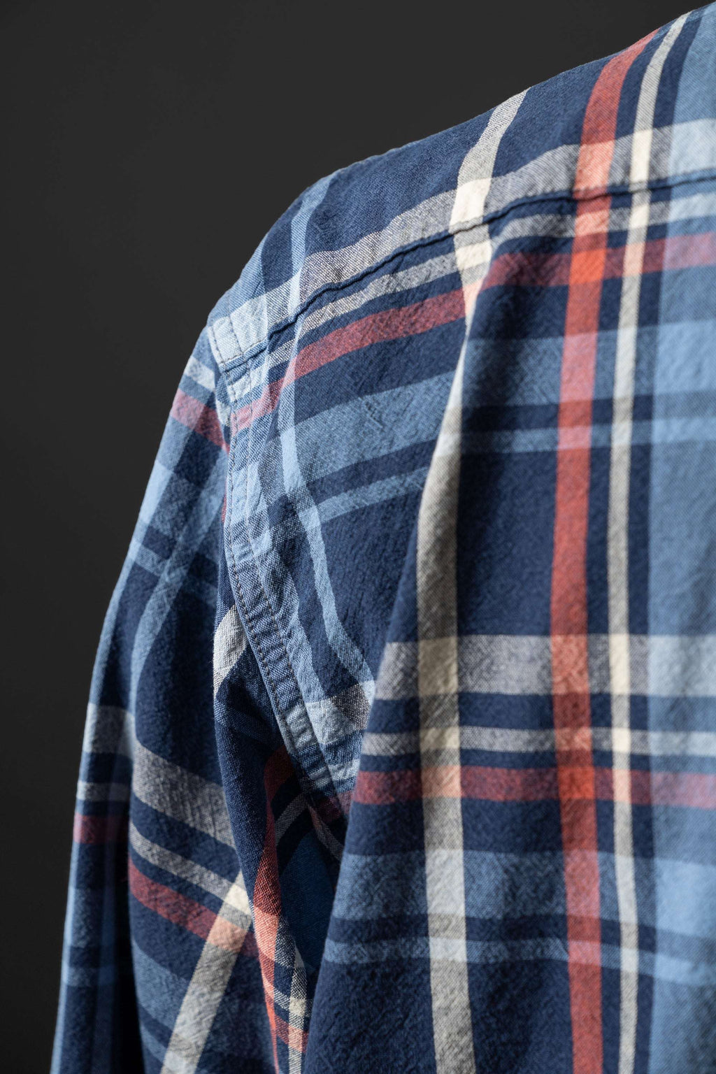 MS012G INIDIGO CHECK SHIRT