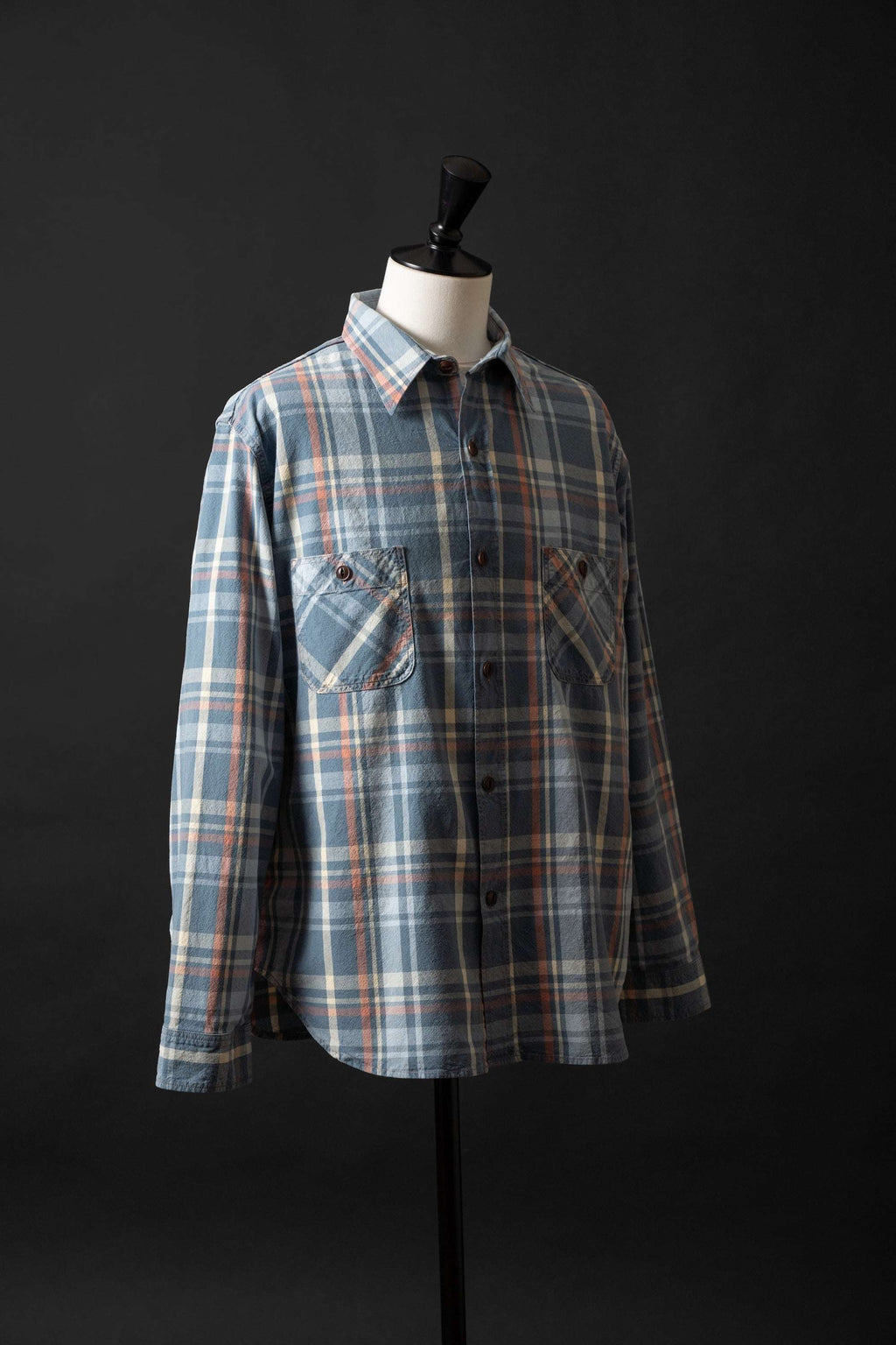 MS012G INIDIGO CHECK SHIRT