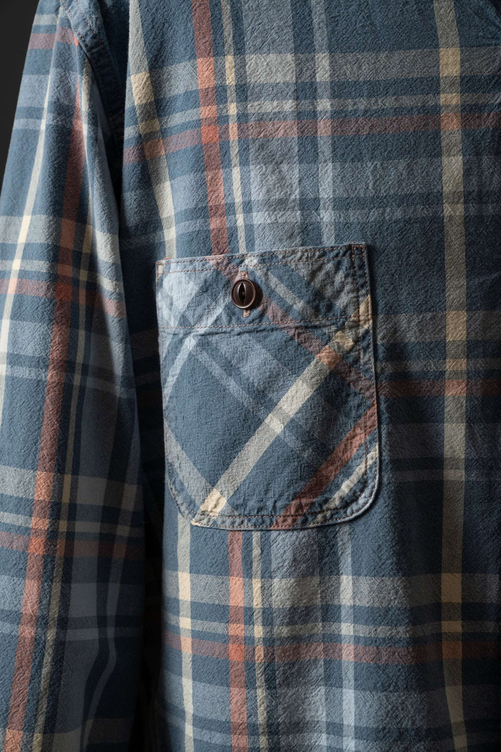 MS012G INIDIGO CHECK SHIRT