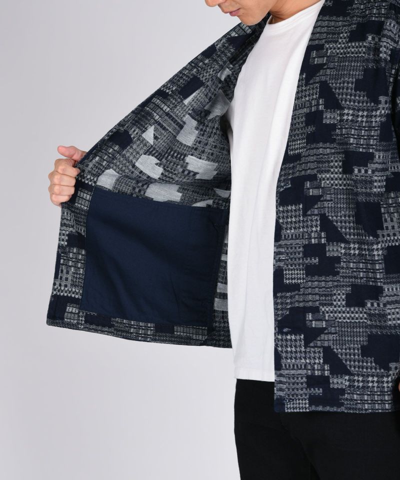 MXLS1014 INDIGO JACQUARD CARDIGAN