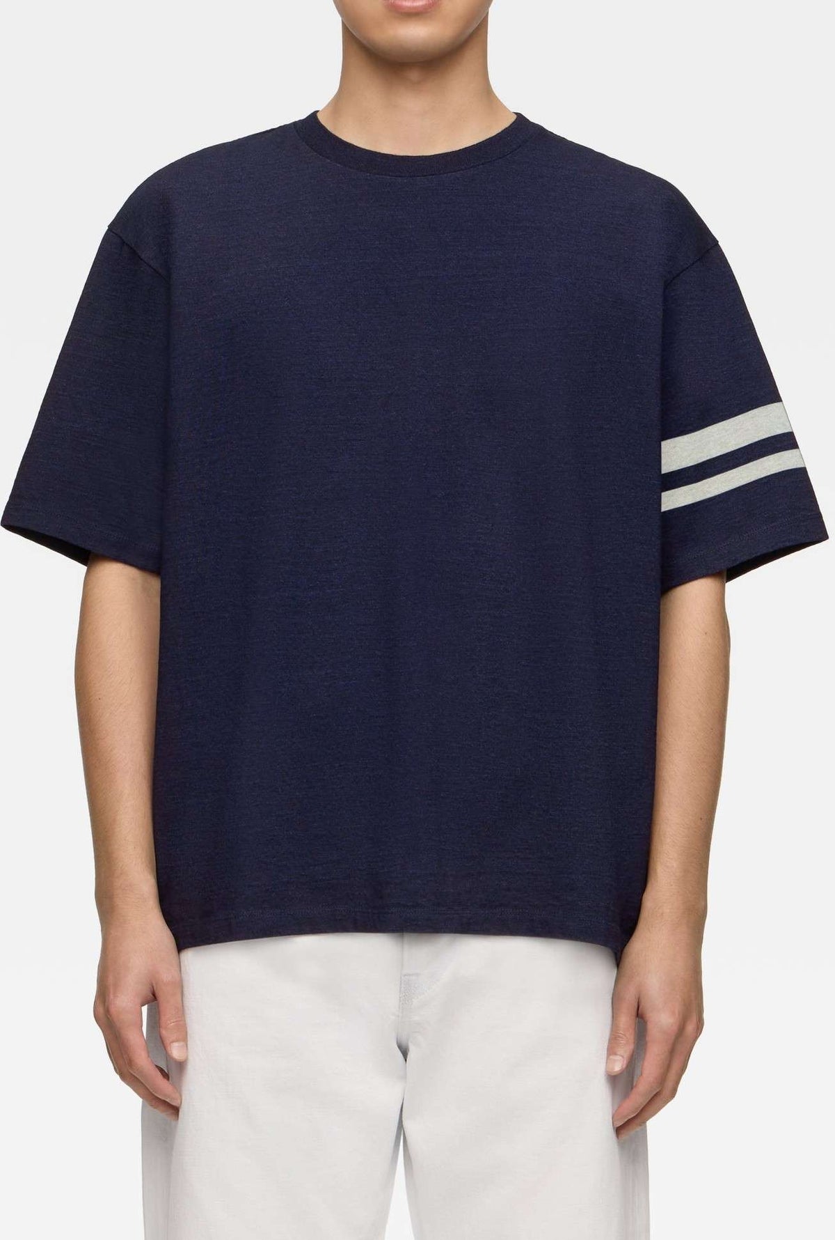 MXTS6002 YARN DYED SHORT SLEEVE T-SHIRT DISCHARGE PRINT
