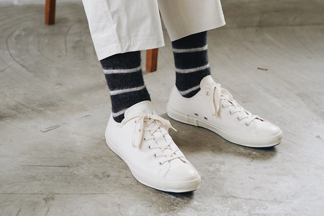 NK0703 Mohair Wool Border Socks