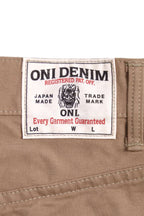 ONI022-SCKB 9.5oz Selvedge Chino Khaki Beige Relax Straight