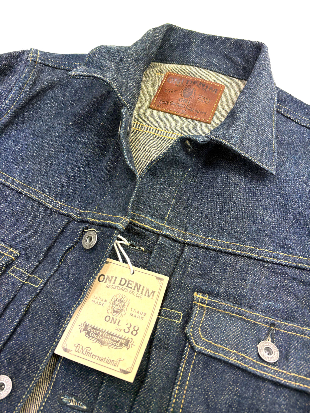 ONI02516PZR-BEG 20oz Secret Denim Weft Beige Type II Jacket with handwarmers