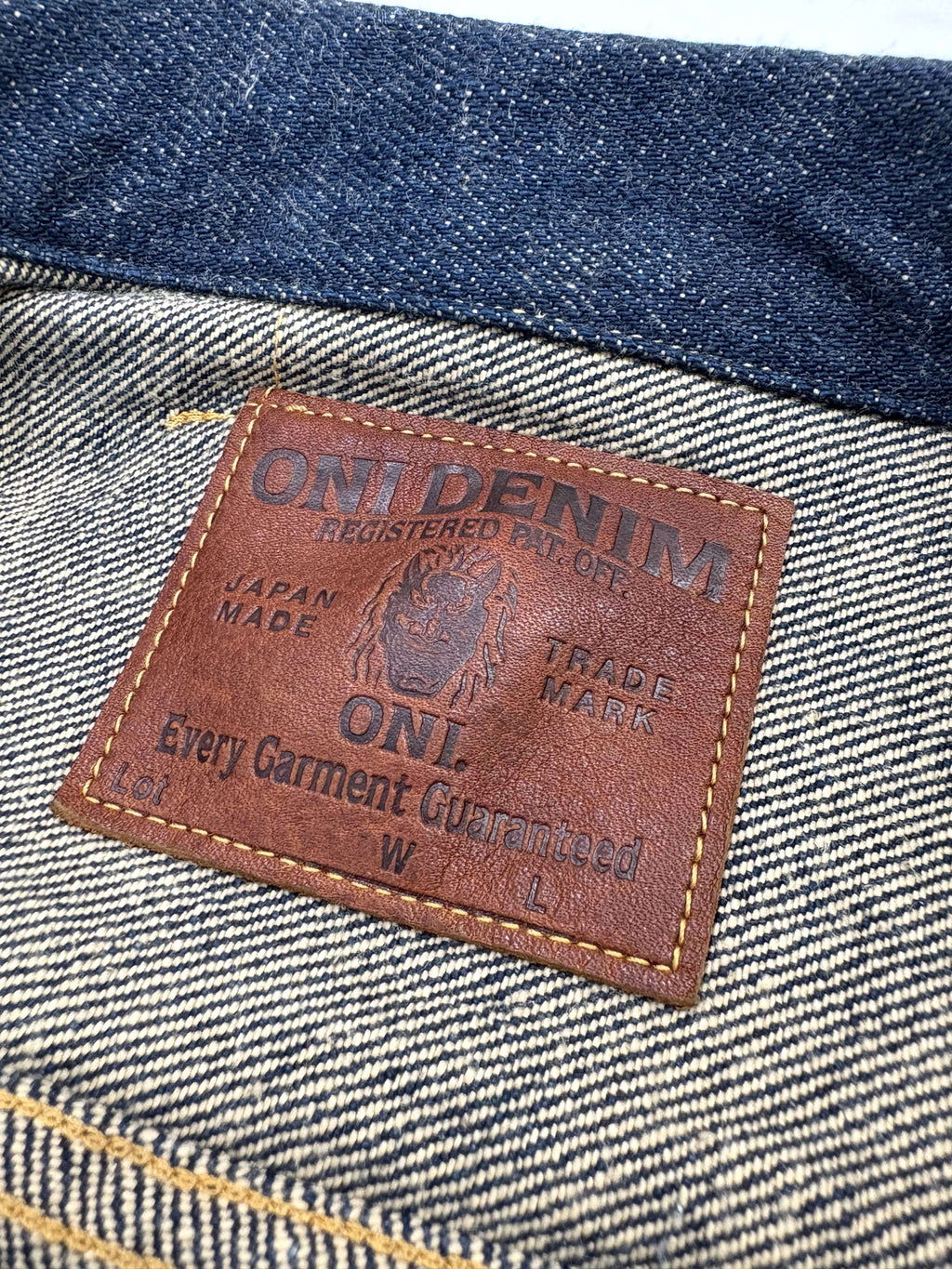 ONI02516PZR-BEG 20oz Secret Denim Weft Beige Type II Jacket with handwarmers