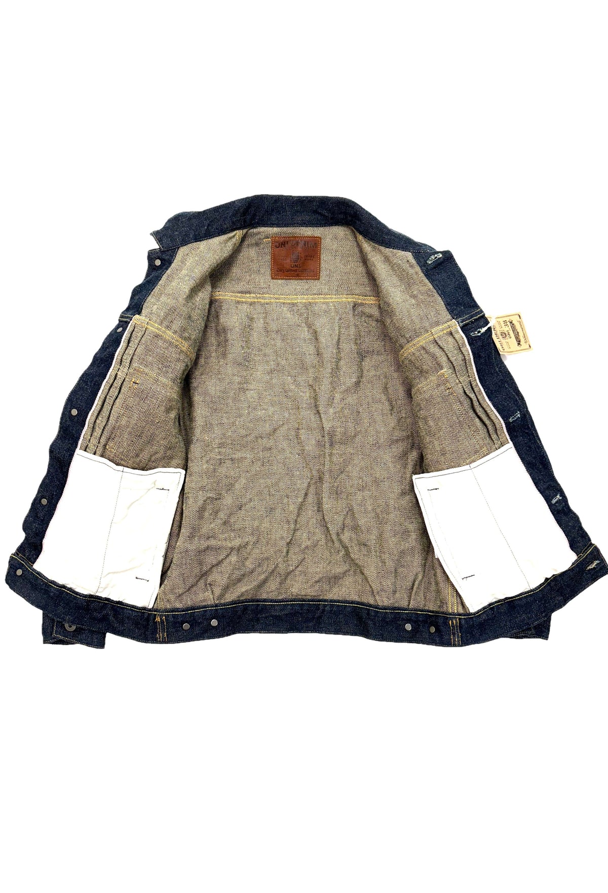 ONI02516PZR-BEG 20oz Secret Denim Weft Beige Type II Jacket with handwarmers