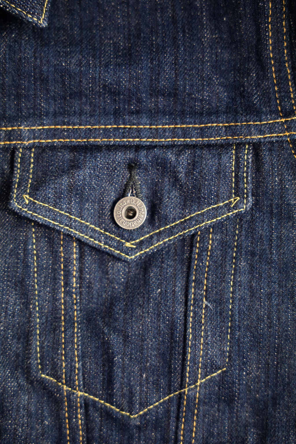 ONI-02527P-KIWAMI 16oz Natural Indigo 3rd Type Jacket with Handwarmers