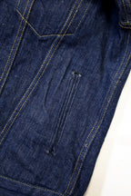 ONI-02527P-KIWAMI 16oz Natural Indigo 3rd Type Jacket with Handwarmers