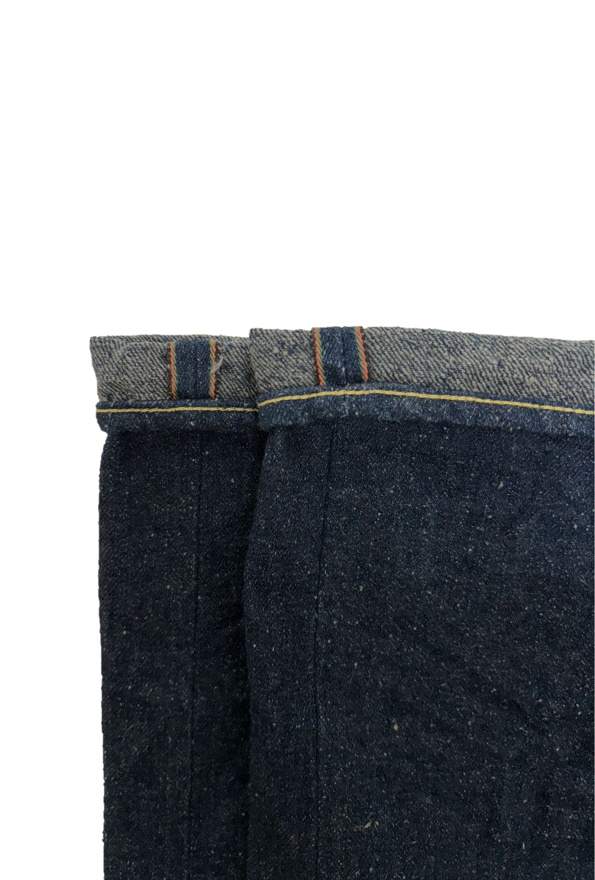 ONI200CCD-GOLV 15oz Crushed Concrete Denim Weft: Grayish Olive Kabuki Selvedge Wide Straight
