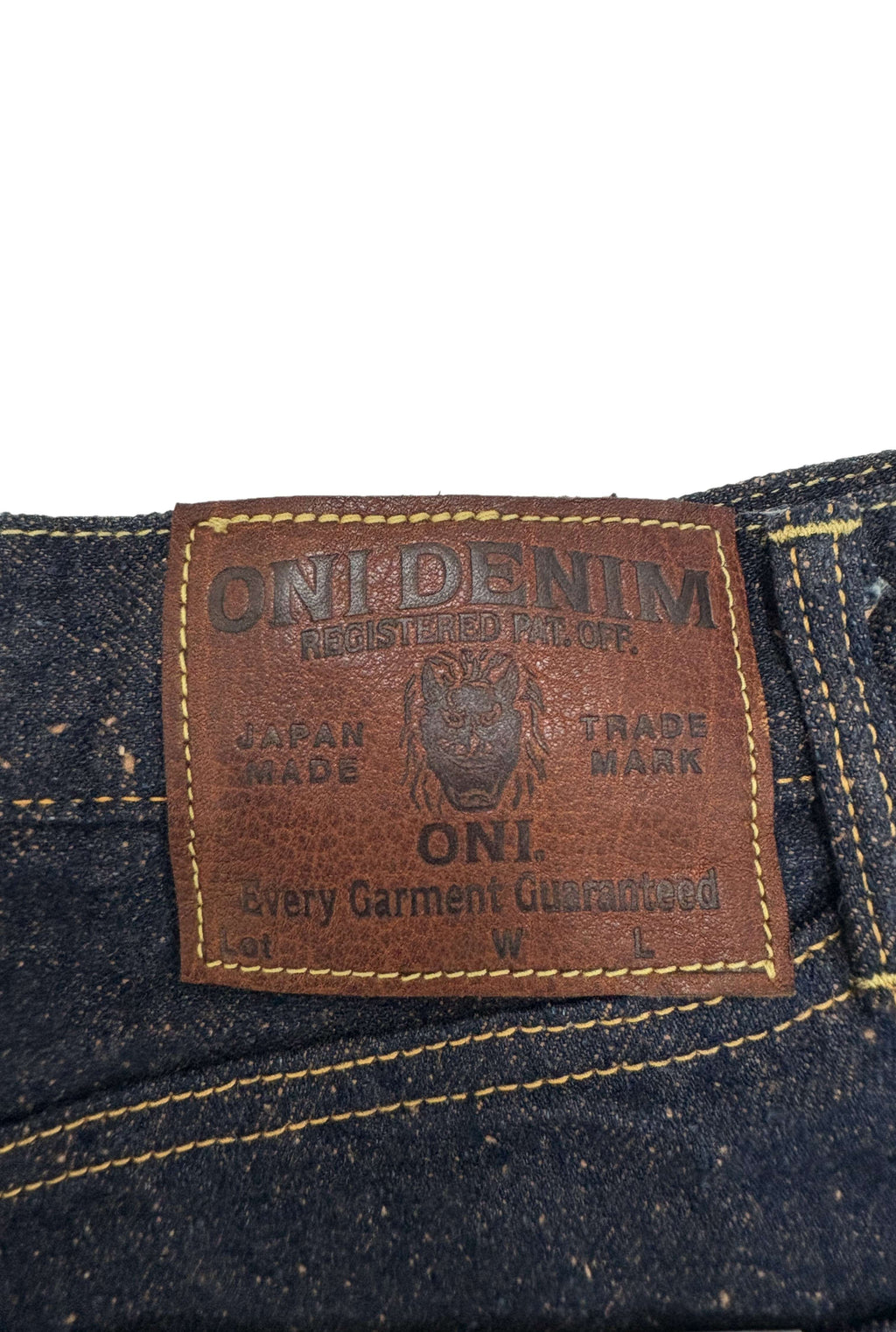 ONI246CCD-MOCA 15oz Crushed Concrete Denim Weft: Moca Neat Straight