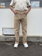 ONI266-8SVCBE 8oz Selvedge Chambray Beige Relax Straight