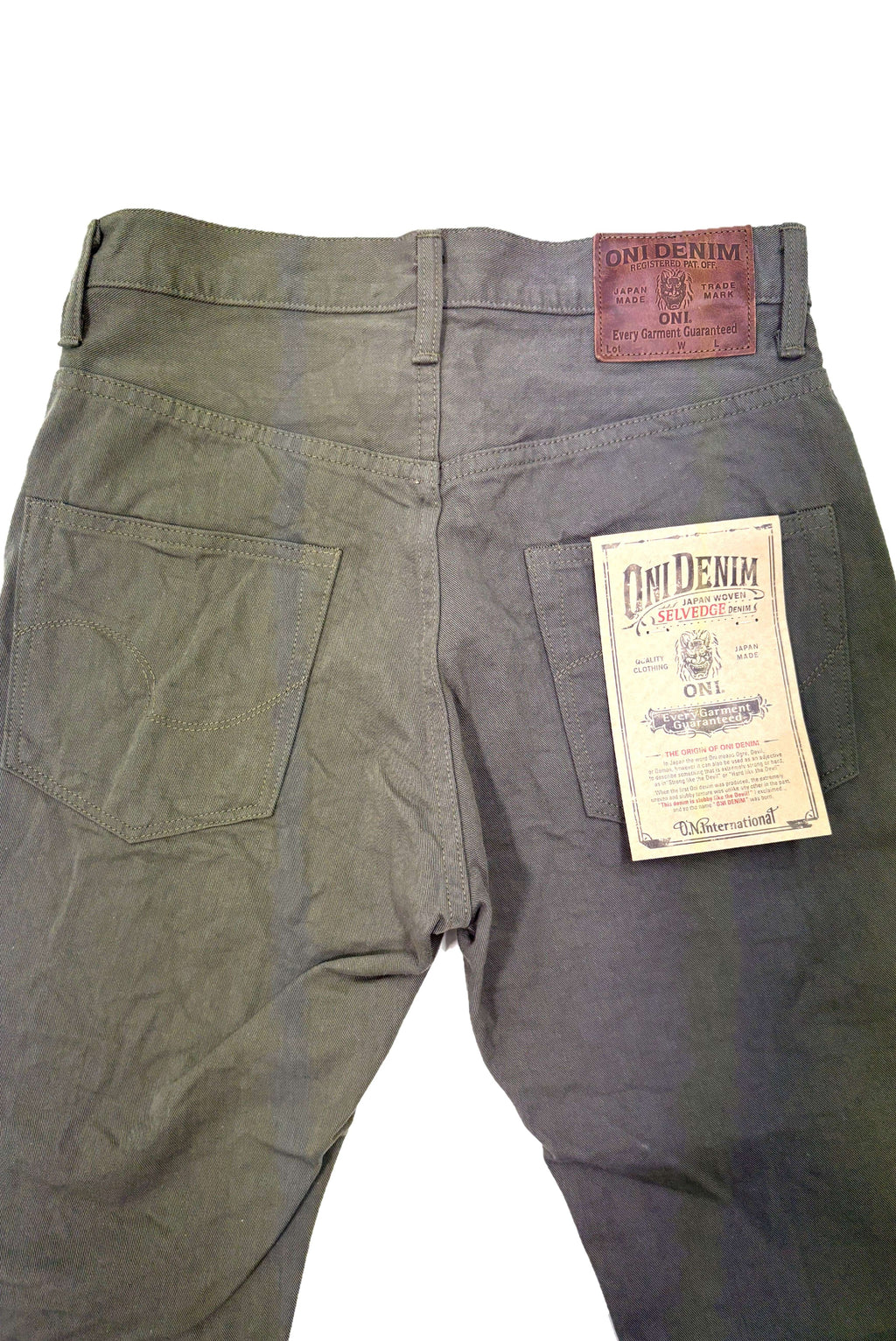 ONI266SVC-GOL Selvedge Chino Light Olive Relax Straight