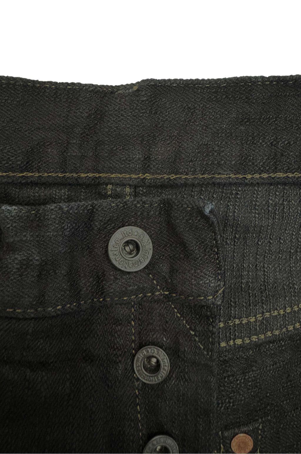 ONI-277Bumpy-黒 (Black) 17oz Bumpy Denim Just Right Straight