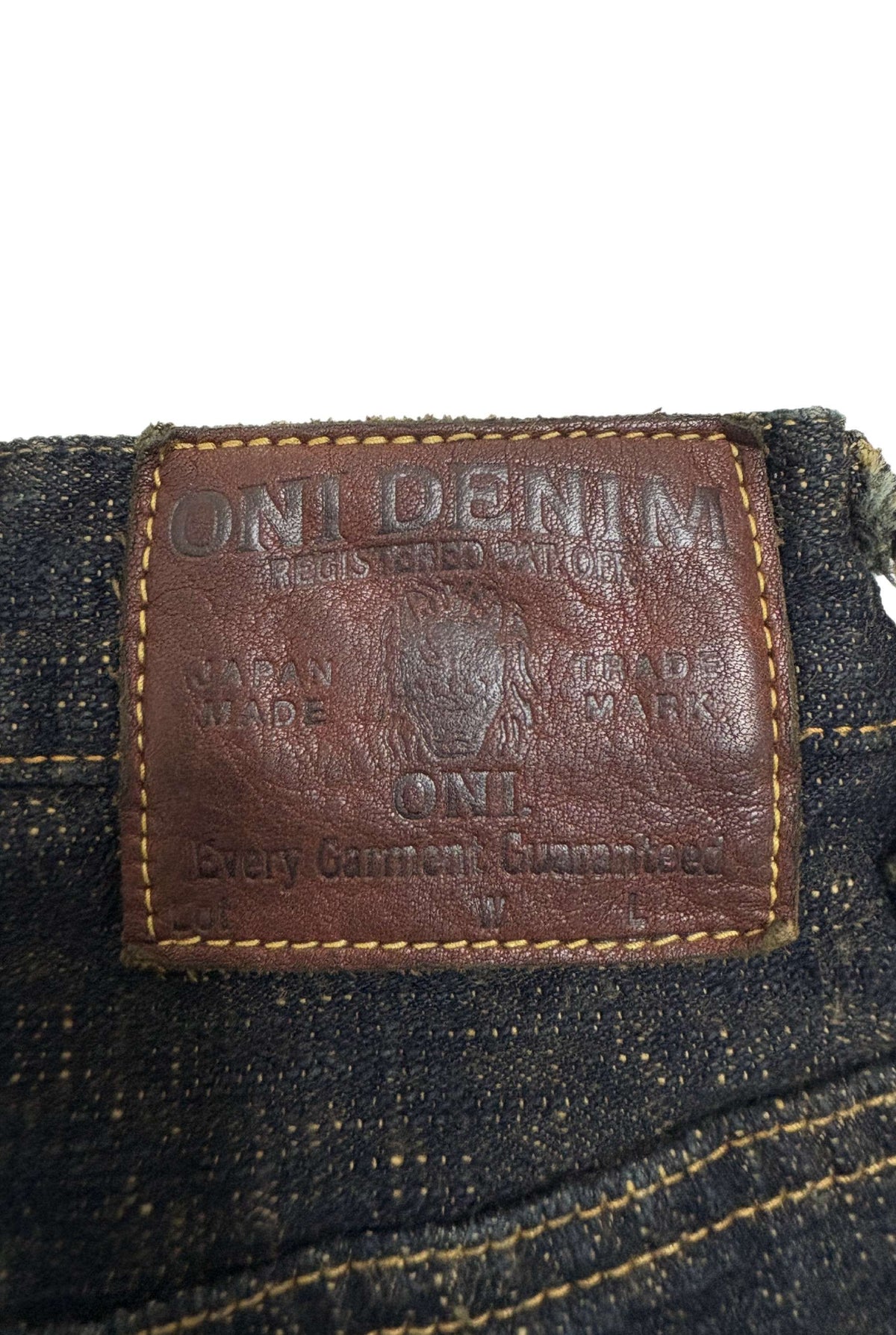 ONI-277Bumpy-黄土 (Yellowish Brown) 17oz Bumpy Denim Just Right Straight