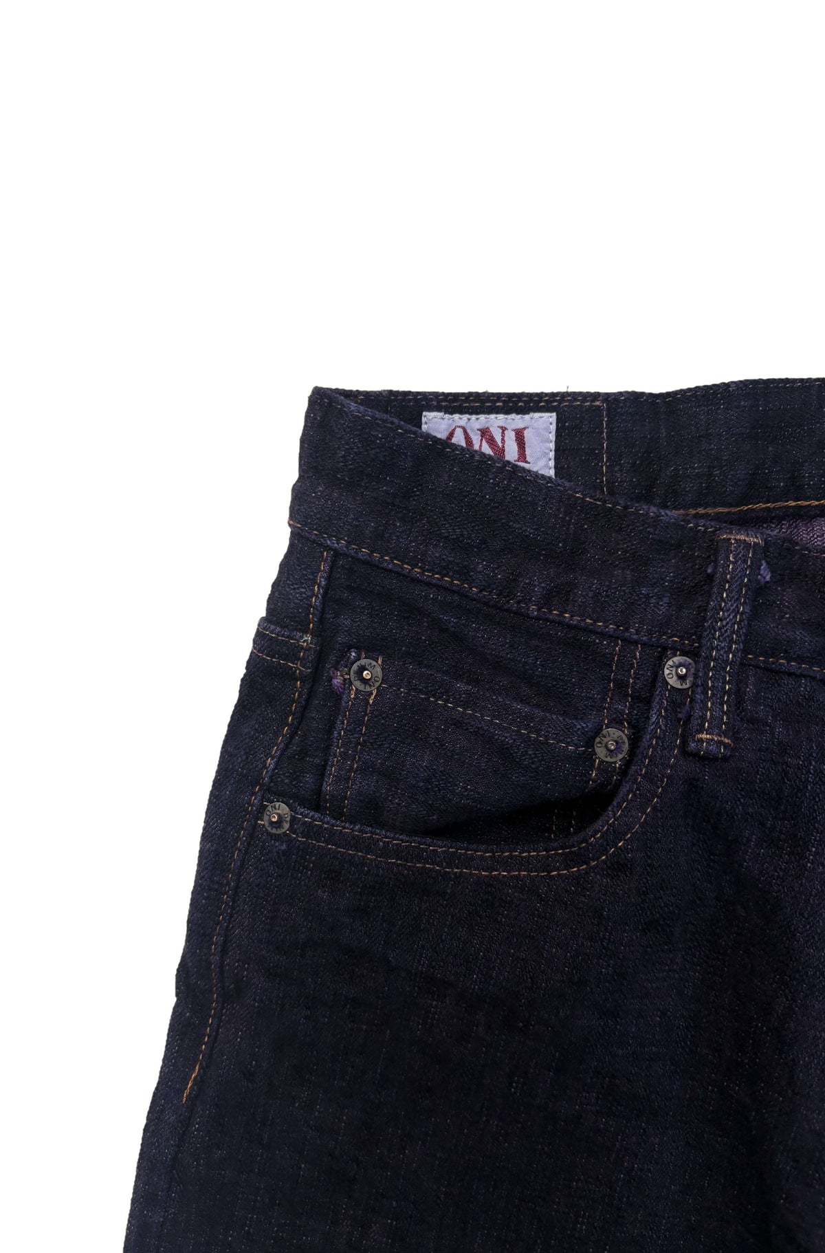ONI-277Bumpy-紫 (Purple) 17oz Bumpy Denim Just Right Straight