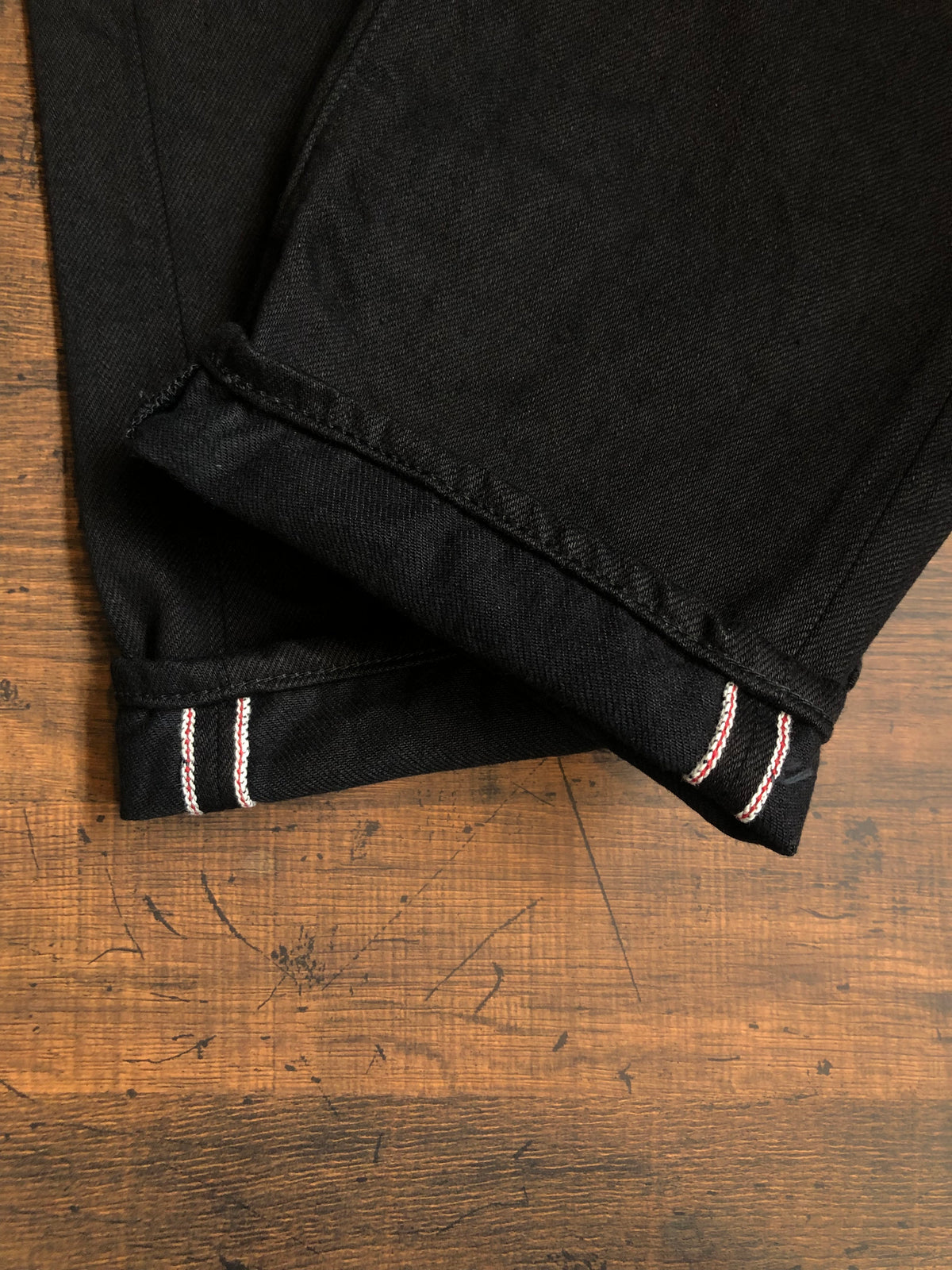 ONI286-13BK 13oz Jet Black Denim Neat Straight