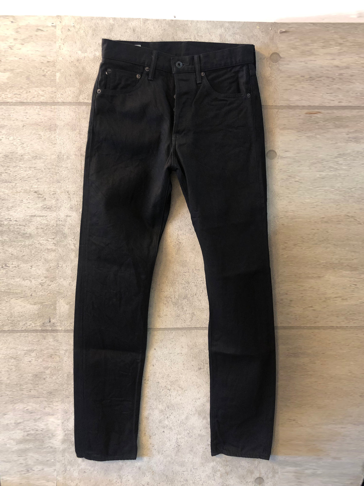 ONI286-13BK 13oz Jet Black Denim Neat Straight
