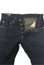 ONI622CCD-GOLV 15oz Crushed Concrete Denim Weft: Grayish Olive Kabuki Selvedge Relax Tapered