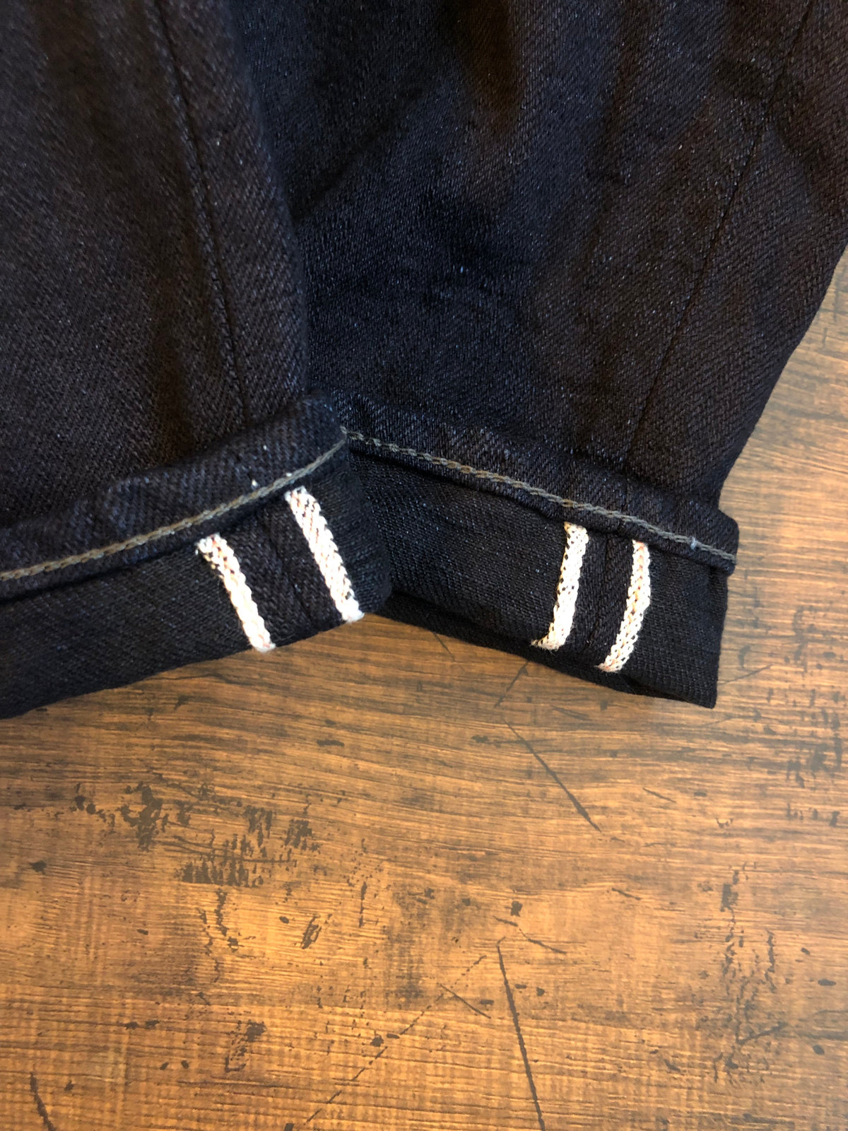 ONI200-14BLK 14oz Oni Denim (Weft: Black) Wide Straight
