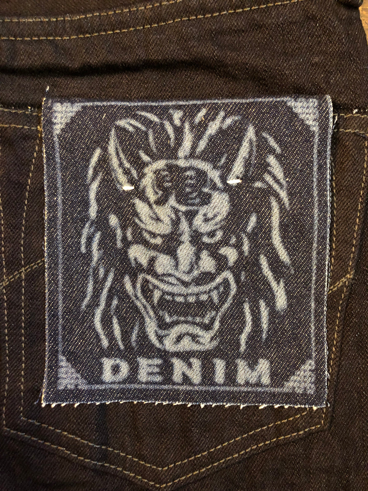 ONI200-14BLK 14oz Oni Denim (Weft: Black) Wide Straight