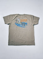 SJST26-106 Aged Cotton Inlay Loopwheel Tee "Pull Against The Current"