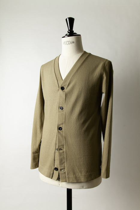 T202VBL086 Leicester Loopwheeled cardigan(086 Bronze Green)