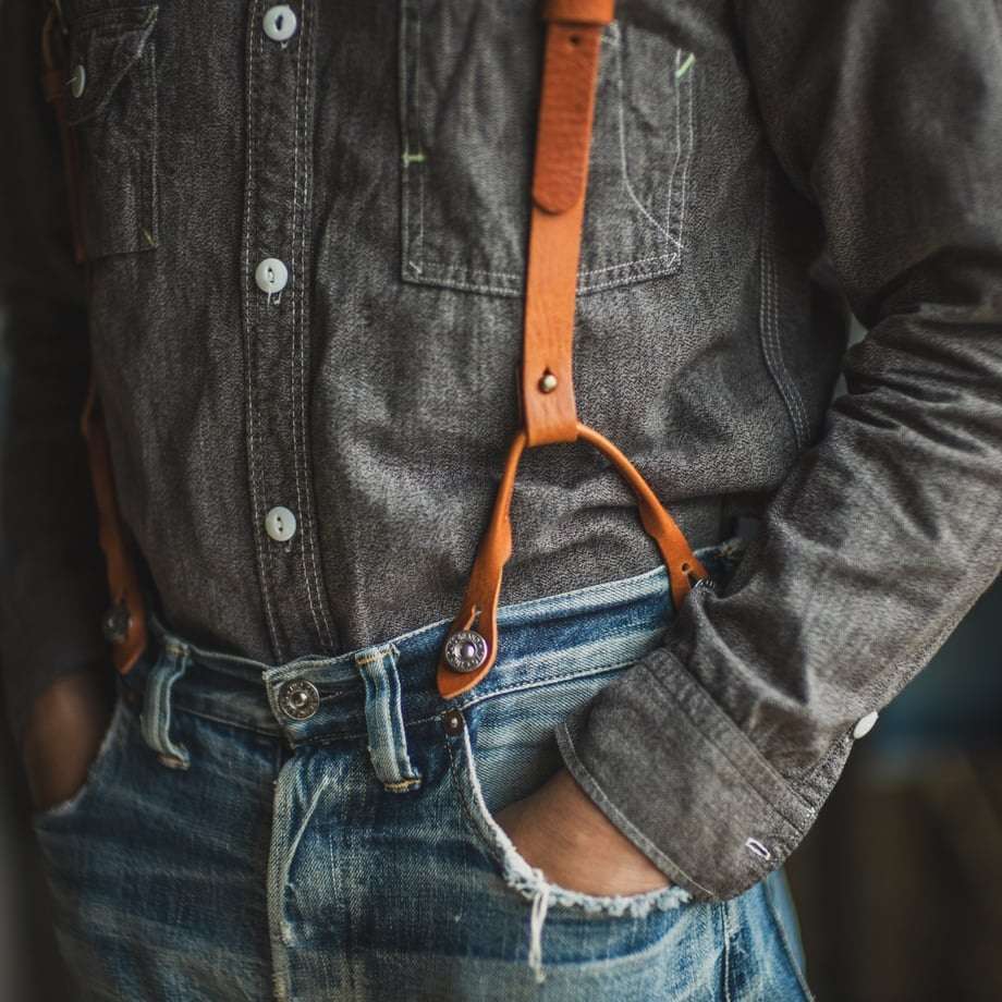 TCB Leather Suspenders