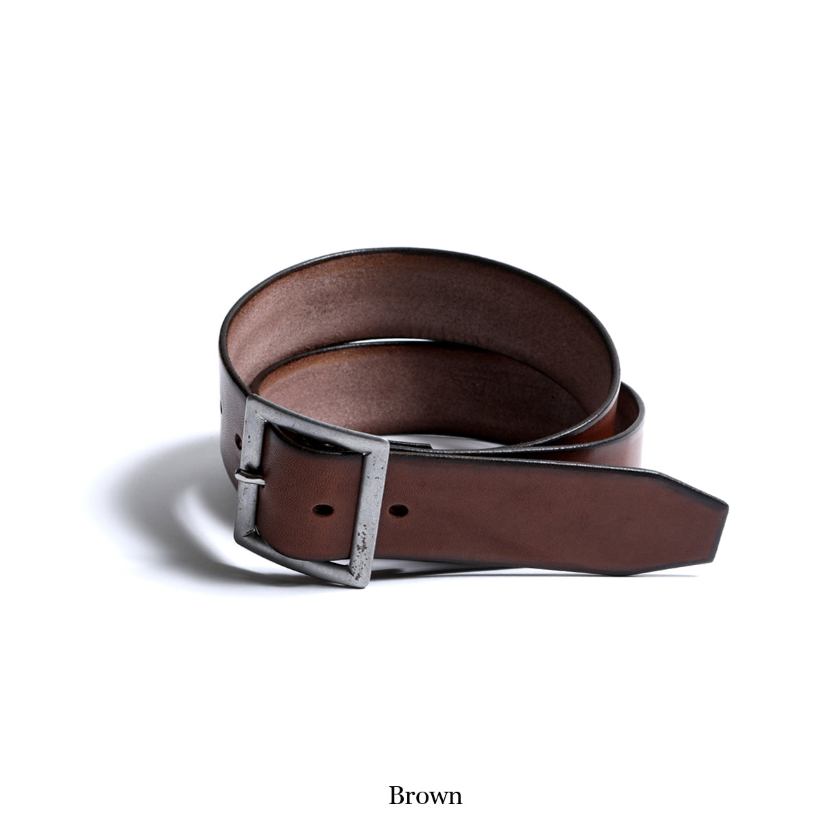 TR-BELT01 Industrial Iron Buckle Leather Belt (BLACK, BROWN, TAN)